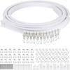 3M Set Flexible Ceiling Curtain Track Gliders Bendable Window Rail Top Side Clamping Curtain Accessories for Home Decor