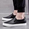 New Shoes for Men Leather Casual Shoes Spring Fashion Concise Flat Shoes 2 Colors Slip-on Loafers