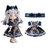 Rakulifey Obitsu 11 Clothes Clothes One Piece with Hair Ornament OB11 Size Costume Lolita Clothes 11cm Obitsu Body Supplies 2-piece Set