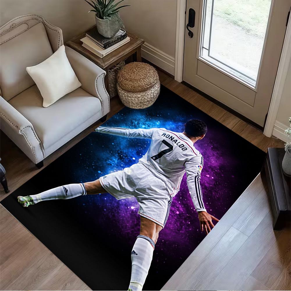 Superstar Legacy: Moonlit Vision Floor Rug Office Rug Design for Kitchen Playrooms Living Rooms Foyer Anti-slip Rug Anime Office Decor