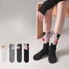 Female Autumn and Winter Lovely Cat Three Dimensional Ball Abstract Funny Warm Tube Socks