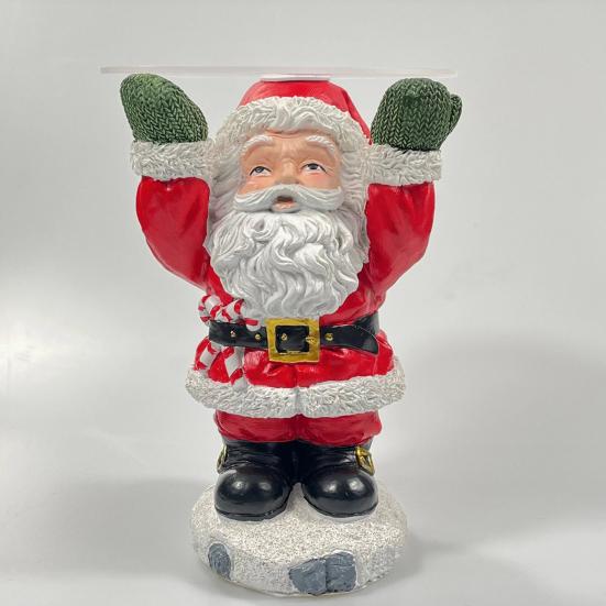 Украшение в виде Санта-Клауса Yousheng с подносом, держателем для закусок и десертов, очаровательное небьющееся рождественское украшение для торта и фруктов на рождественскую вечеринку