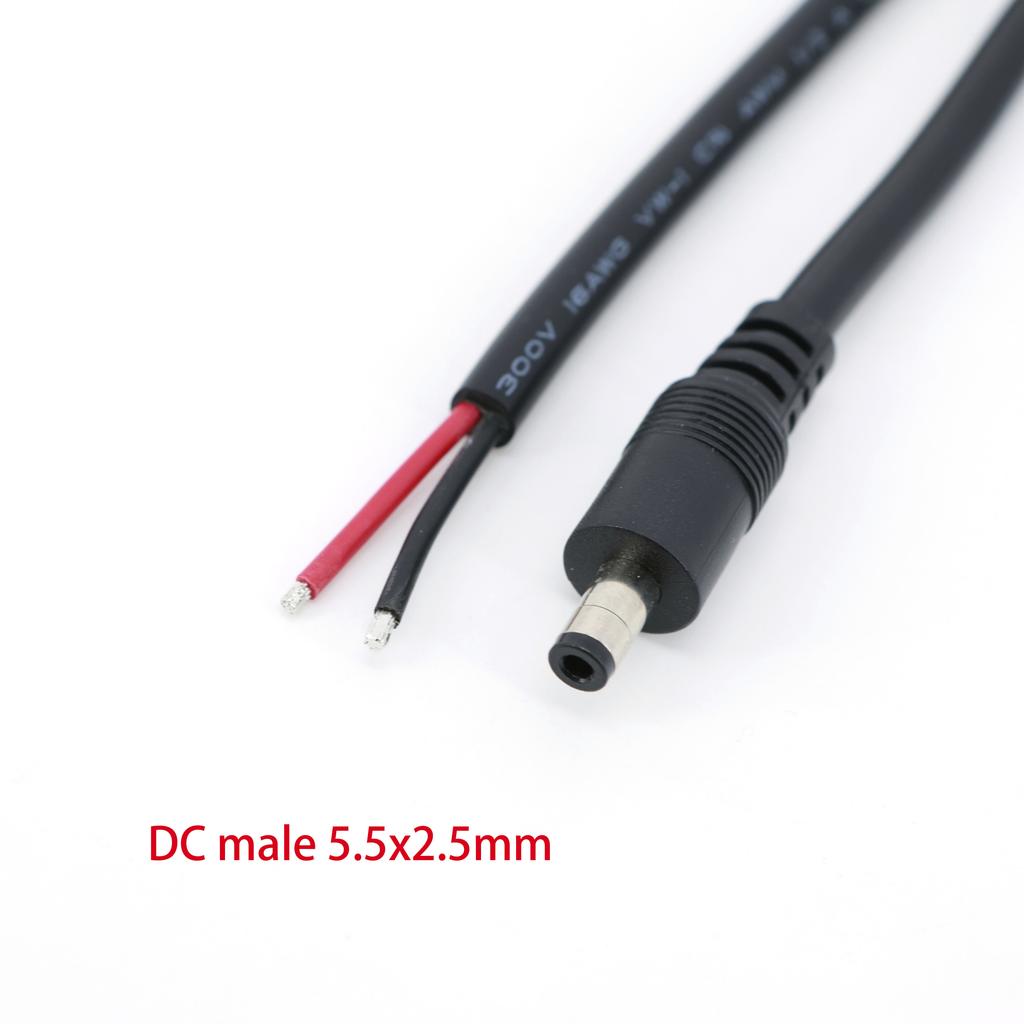 18см 12В 16AWG Разъем питания постоянного тока папа-мама Кабель-адаптер Штекер Питание 10А 5,5x2,1 5,5x2,5ММ для камеры видеонаблюдения светодиодной ленты