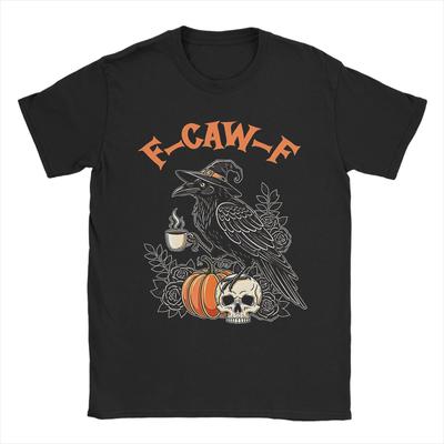 Ворон Ворон F-CAW-F Хэллоуин Футболка Летняя Хлопковые Футболки Для Мужчин Дизайн Харадзюку Футболка С Коротким Рукавом Уличная Одежда Топы