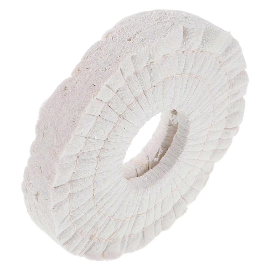 Professional White Cotton Buffing Wheel for Edge Banding Machine & Bench Grinder, High Precision Polishing for Furniture Production, 1Pcs