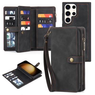 Для Samsung Galaxy S23 S22 Ultra S21 S20 FE Plus A14 A34 54 A12 A33 A52 A53 A72 A73 многофункциональный кожаный чехол-кошелек