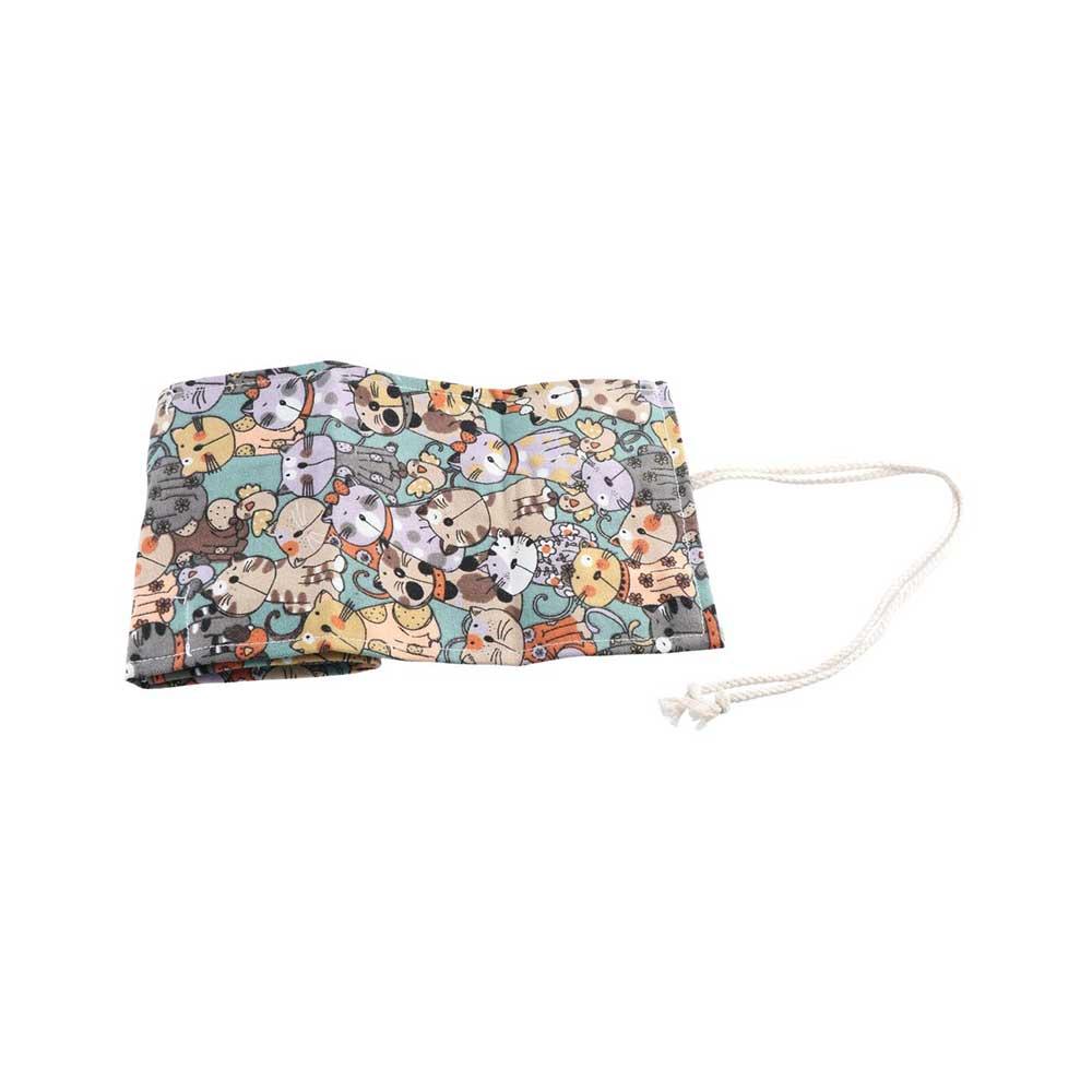 Мальчики Девочки рулон милый кот холст школьные принадлежности пенал канцелярские принадлежности сумка для ручек сумки для карандашей