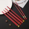 5 Pairs Chinese Chopsticks Sushi Sticks Korean Hotpot Cooking Chopsticks Reusable Alloy Chop Sticks Kitchen Tableware Tool Accessories