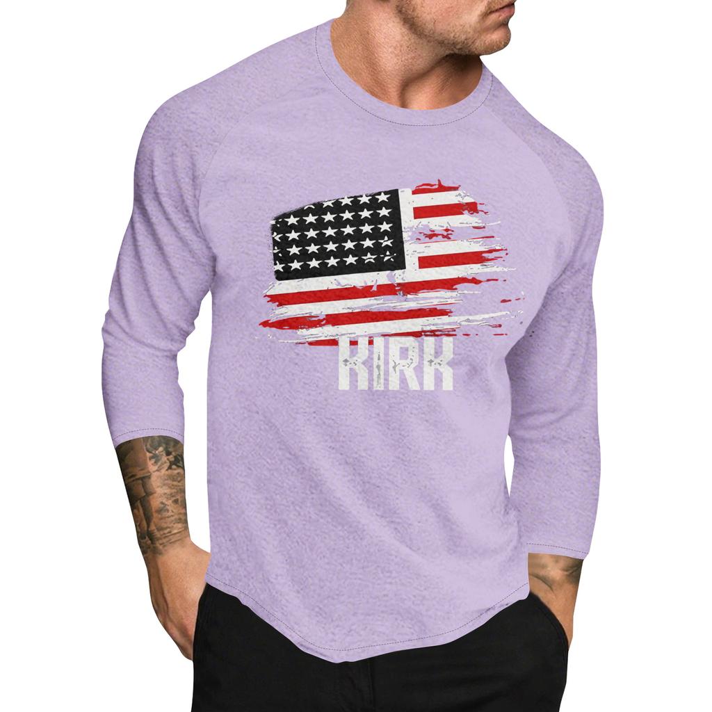 Casual Printed Raglan Sleeve Men's Long Sleeve Top
