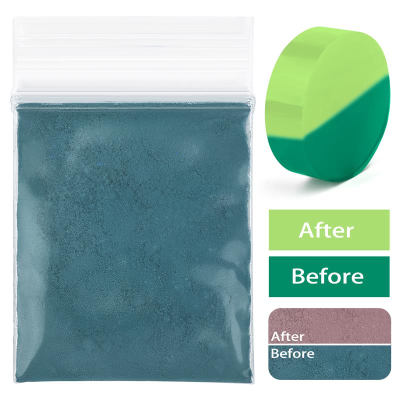 Warm Variable Powder Resin Pigment Crystal Glue DIY Craft Dyes 31℃ Discoloration For UV Epoxy Resin Jewelry Making Accessories