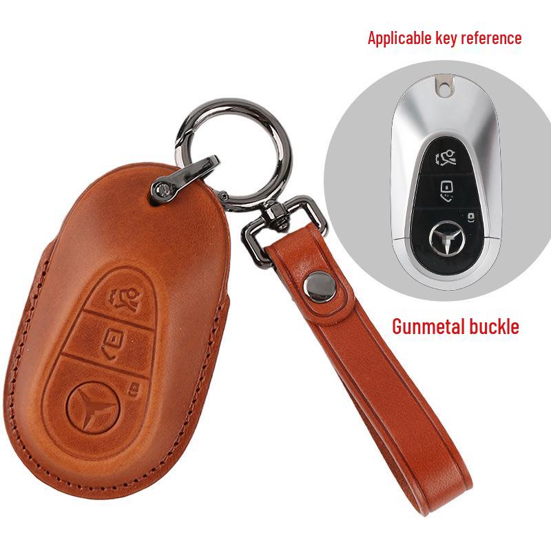 Чехол для смарт-ключа автомобиля из натуральной кожи ручной работы для Mercedes - Полная защита
