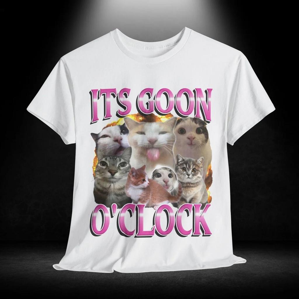 Ts Goon OClock Cat Shirt Funny Cat Shirt Ironic Cat Shirt Generation Z Shirt Gooning Shirt Goon Shirt Never Goon Shirt Tops