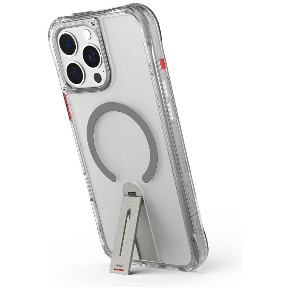 Etui do iPhone 16 Pro Skinarma Magnetic Charging Stojak Tytanowy