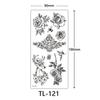 Flower Tattoo Stickers, Color Sketch Tattoo Stickers, English Letters, Wedding Photography Tattoo