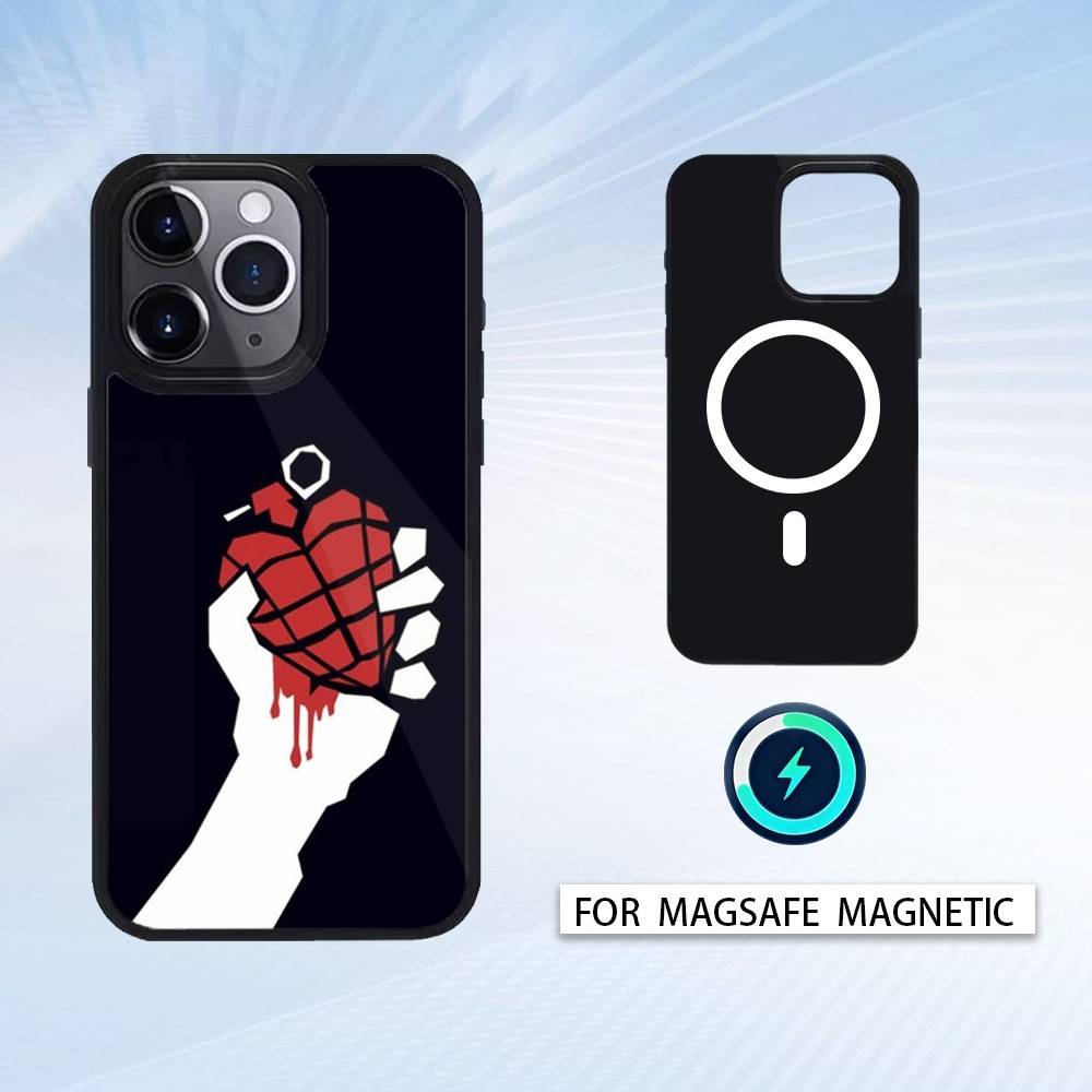 G-Green D-Day Band Phone Case Magnetic For iPhone17 16 15 14 13 12 Pro Max For Magsafe Wireless Charging Cover