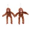 Cartoon Gorilla Plush Toy Chimpanzees Monkey Pendant Soft Stuffed Doll Keychain Backpack Car Bag Key Ring Decor Kid Gift