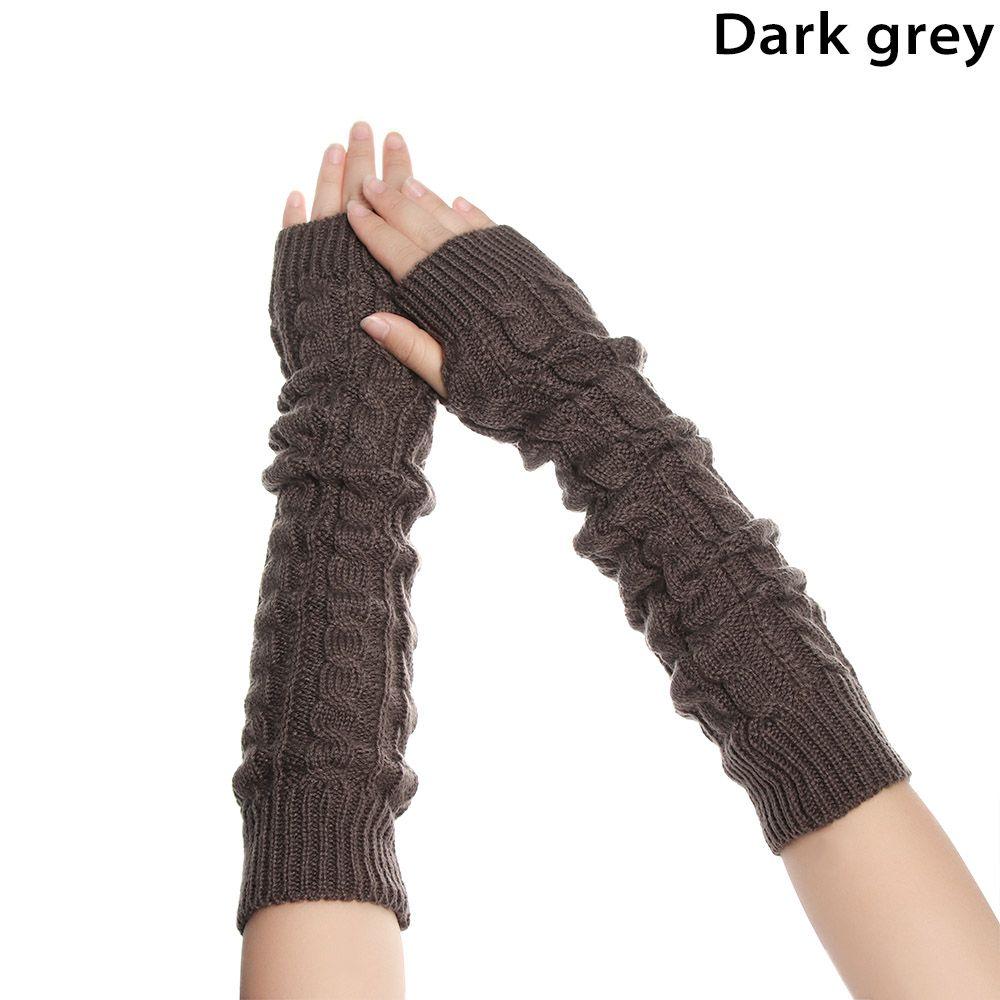 Женщины Девочки Без пальцев Осень Зима Весна Рукава Теплые Шерстяные Варежки Длинные Перчатки Вязаные Перчатки