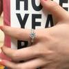 Tancise Women Classic 925 Sterling Silver  Zircon Ring Ladies Jewelry Wedding Promise Party Gift