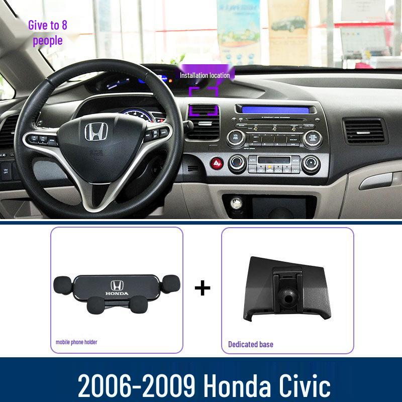 Совместимый держатель для телефона для Honda Civic (2016-2023) 9-е, 10-е, 11-е поколение – Кронштейн для навигации.