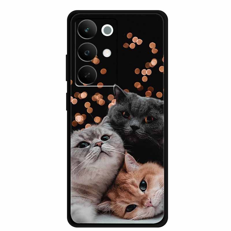 Чехол для телефона Realme C85 2025 Задняя крышка Чехол C 85 Funda Ударопрочный Черный Силикон Мягкий ТПУ Coque Для Realme C85 Pro Чехол Корпус