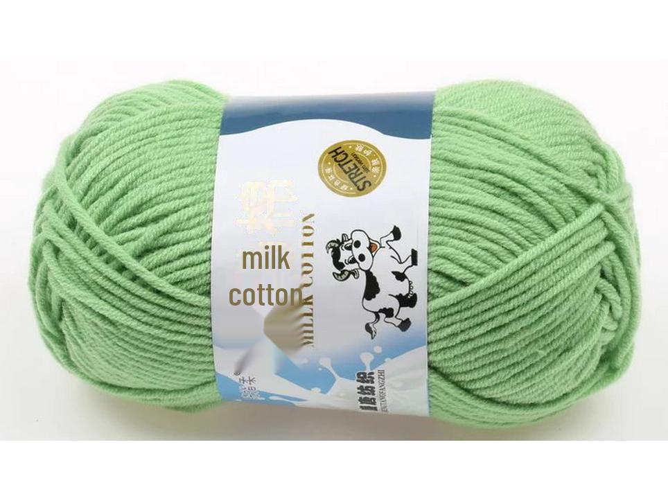 Комплект из 5 нитей детской шерстяной шапки и шарфа из молочной хлопковой пряжи средней толщины, ручная работа