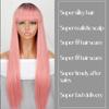 MISS WIG Ombre Розовый Длинный Прямой Парик Из Синтетического Волокна Коричневый Черный Красный Парик Для Косплея для Женщин Повседневная Одежда Натуральные Волосы