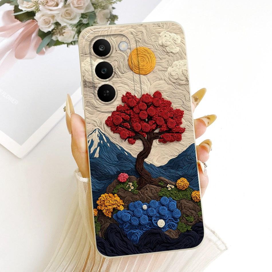 For Realme C83 Cute Cat Flower Cartoon Phone Case For Realme C83 C 83 5G Soft Silicone Covers Bumpers