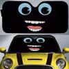 Funny Cartoon Emoji Sun Visor Car Front Windshield Sun Shade UV Block Heat Insulation Sun Visor Window Cover
