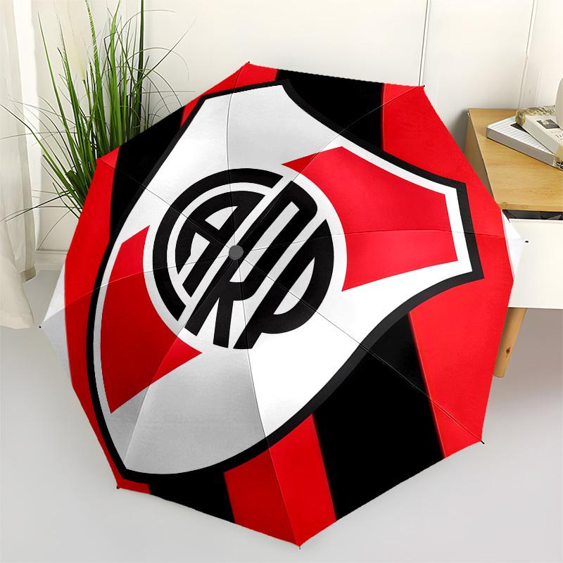 River Plate, Badge Automatic Opening and Closing, 8 rib Structure Portable Umbrella, Suitable for Men and Women in All Seasons Perfect Gift