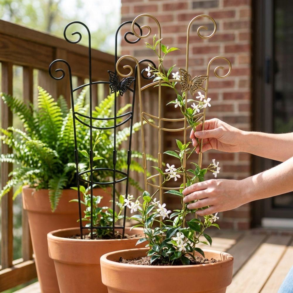 Butterfly Shaped Flower Pot Bracket Strong Load Bearing Vine Climbing Rack Greenhouse Use