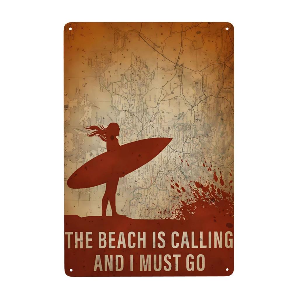 Vintage Surfing Lovers Metal Sign You Don'T Stop Surfing When You Get Old Surfing Sign Wall Decor for Bar Home 8x12 Inch