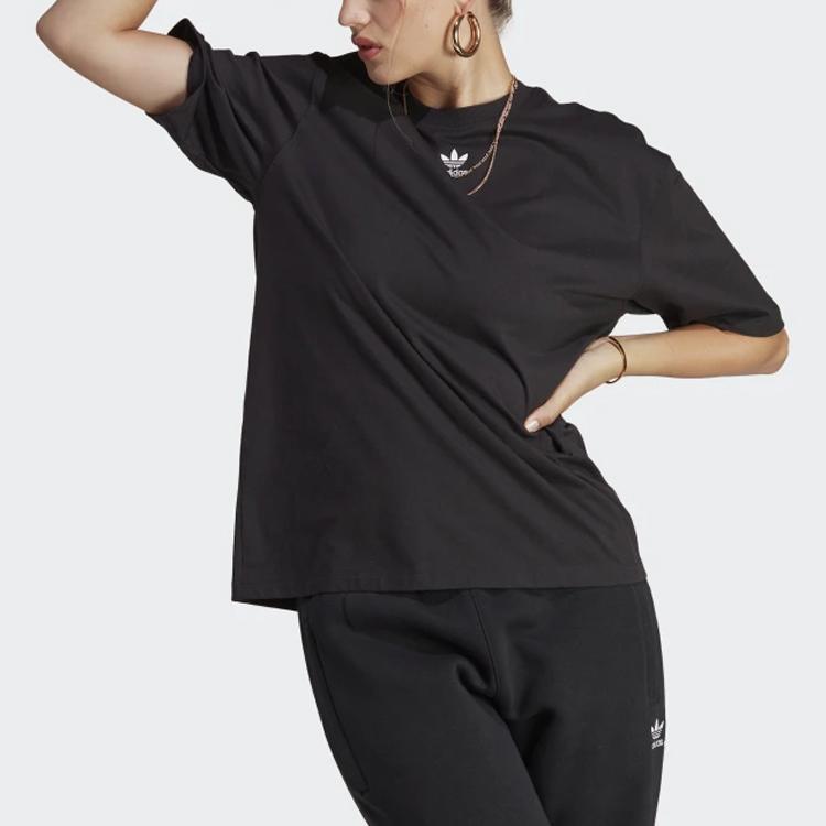 adidas Женская футболка с логотипом Originals Adicolor Essentials Trefoil, черные IA6464