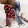 Pure Wool High End Scarf Plaid Autumn and Winter Long Scarf Couple Warm Fashion Versatile Scarf