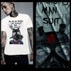 Occult T-Shirt Anarchy Evil Demon Bunny Stupid Man Suit Gas Mask Halloween Tee