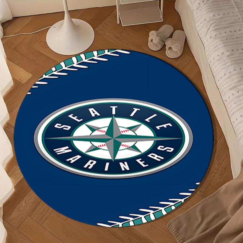 Mariners Team Logo Round mat, Anti-slip Circle Carpet Chair rug For livingroom,Bedroom, doormat home decor Gift Christmas Gifts