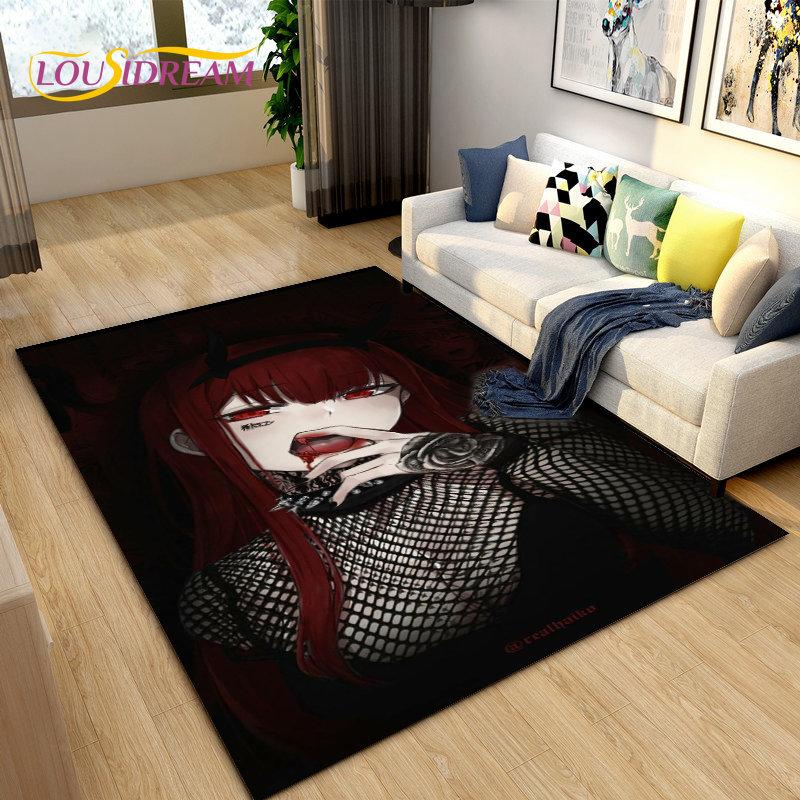 Ковер Zero Two DARLING In The FRANXX Аниме, Ковер для Гостиной, Спальни, Дивана, Прихожей, Декор, Детский Нескользящий Коврик для Пола