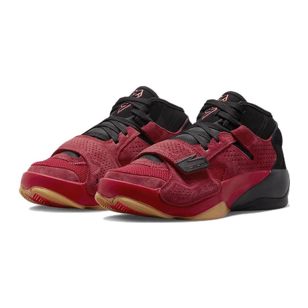 Air Jordan Zion 2 GS Красные Черные с Каучуковой Подошвой Детские Баскетбольные Спортивные Кроссовки DV2463-600