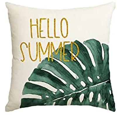 Color Living Tropical Plant Pillowcase, Pineapple Flamingo Monstera Cushion Cover Sofa Pillowcase 50*50 Decor