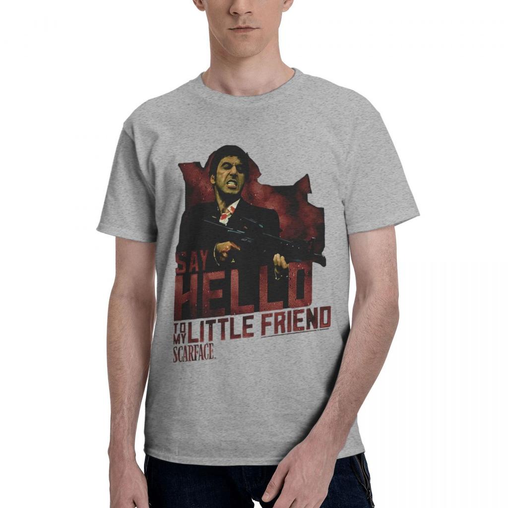 Scarface Say Hello 100 Cotton Casual Breathable Confortable Manga Mens Designer Clothes Mens Wear