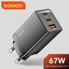 Toocki 65W GaN USB C Charger 67W Quick Charge 4.0 3.0 QC4.0 QC PD 3.0 USB-C Type C Fast USB Charger For iPhone 14 13 Pro MacBook