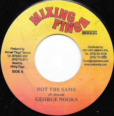 7-дюймовая пластинка GEORGE NOOKS / RAS MYRHDAK - Not The Same / For You NONE Mixing Finga Mu 2004 Ямайка Регги, Ска и Даб Б/У