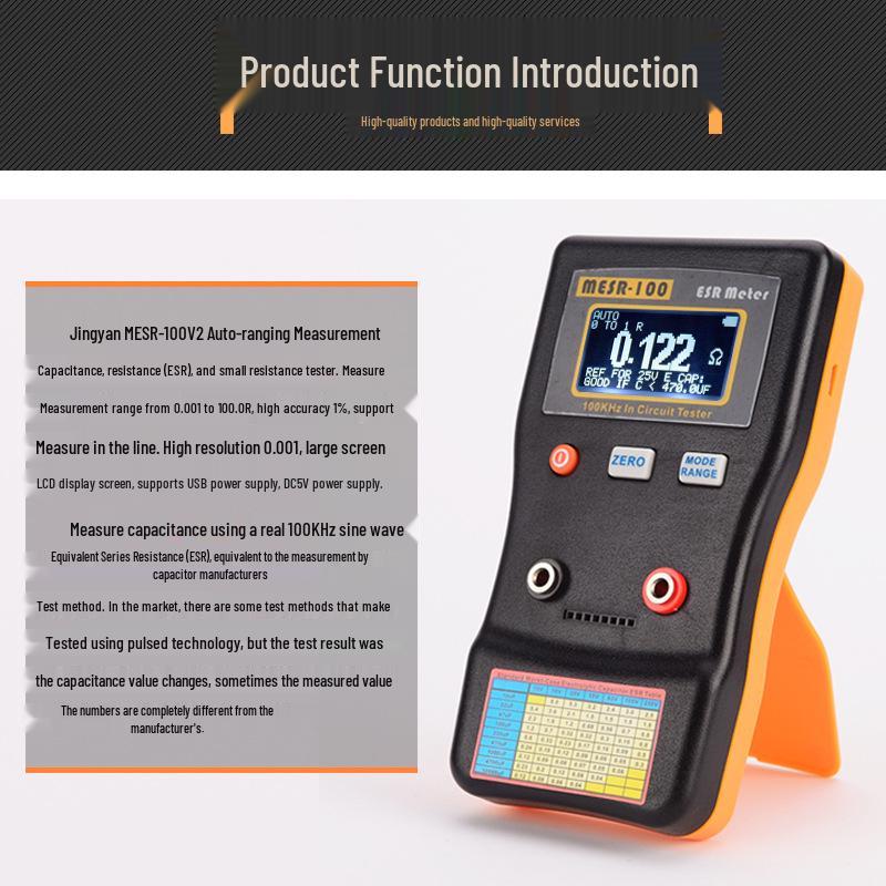 Jingyan MESR-100 High Precision Capacitance & ESR Meter Tester