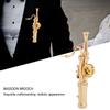 Gold Plating Copper Bassoon Musical Instrument Bassoon Brooch Pin with Gift Box