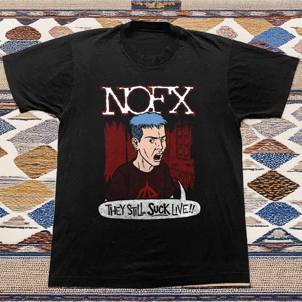HOT NOFX Still Suck Live Unisex Black Cotton T-shirt S-5XL