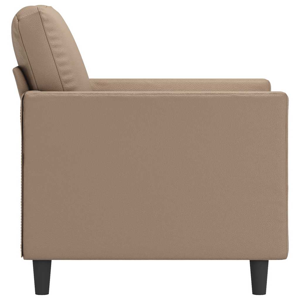 Armchair Cappuccino Brown 60 cm Faux Leather