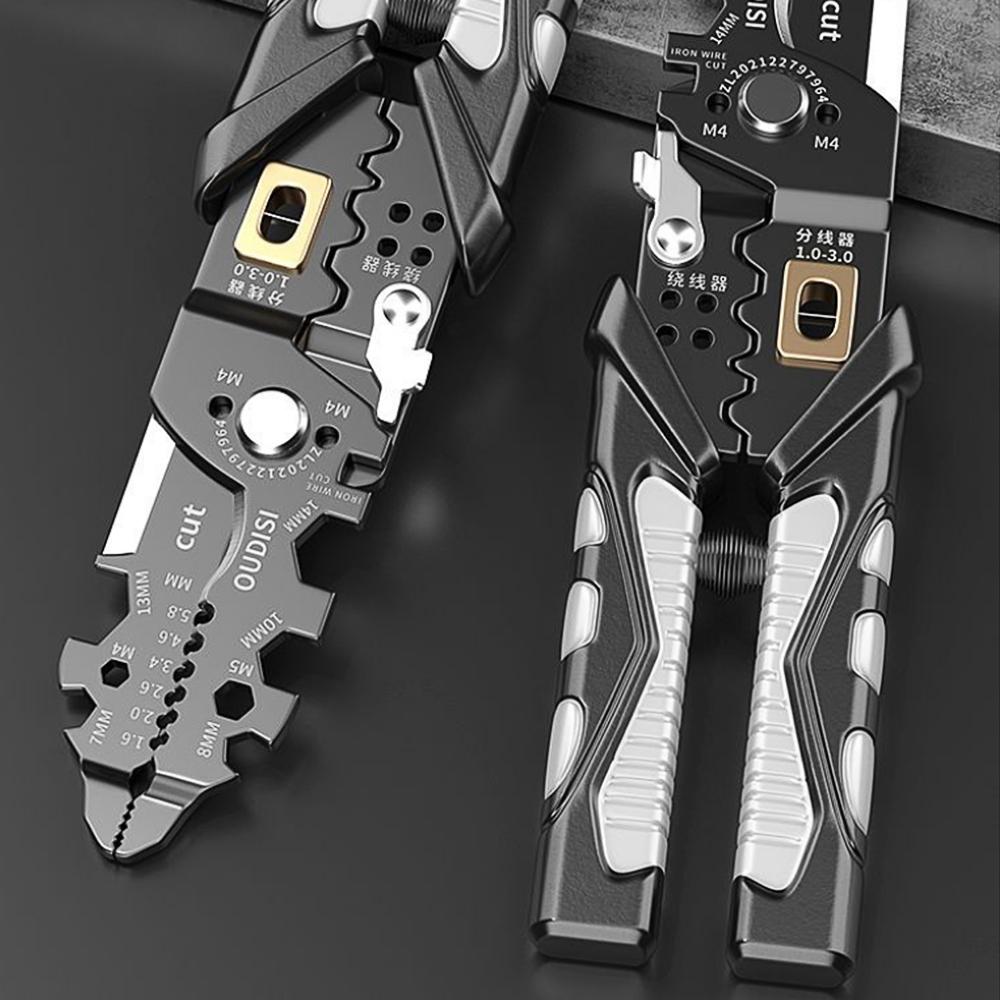 Многофункциональные плоскогубцы для электрика, инструмент для зачистки проводов, кабельный резак, ручные инструменты для обжима клемм