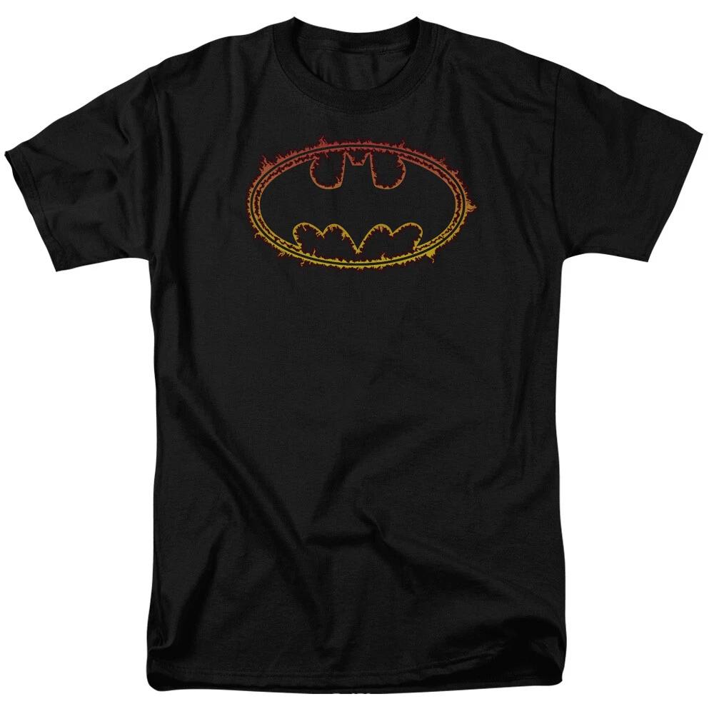 Batman "Flame Outlined Logo" T-Shirt - Regular or Sleeveless - to 6X