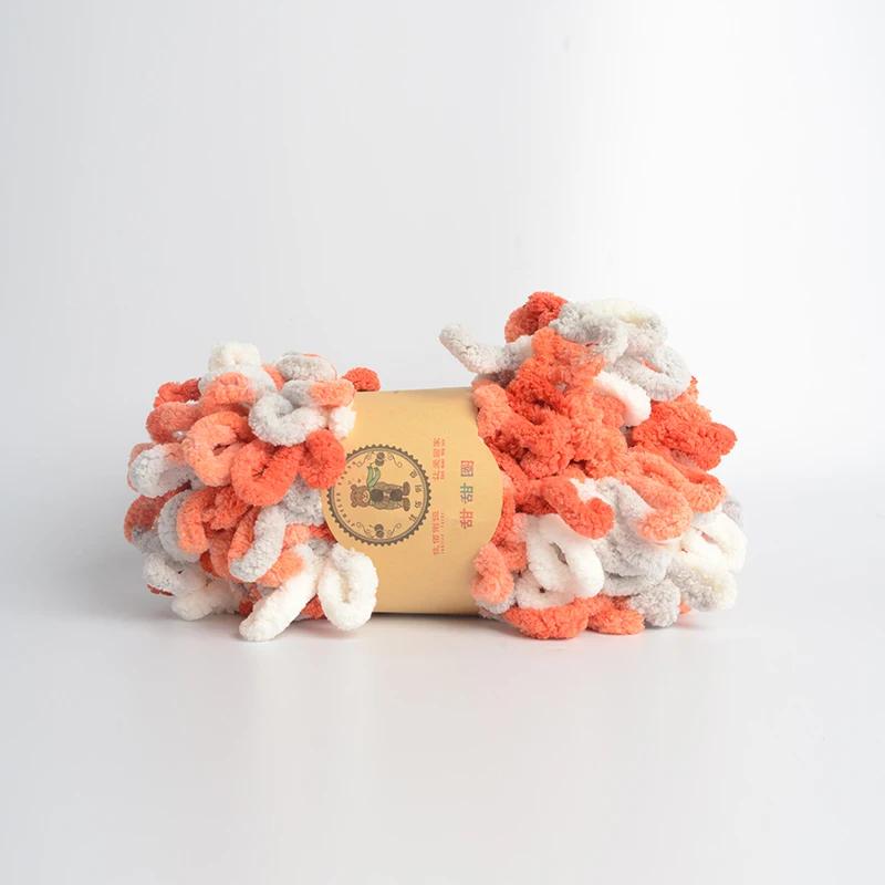 500 г/лот ручная вязка пряжа для пальцев крючком супер теплая пухлая круглая хлопковая плетеная веревка пухлая умная полиэстеровая игрушка носок