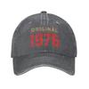 Custom Cotton Original Born In 1976 Quality Certified Birthday Gifts Baseball Cap for Men Women Adjustable Unisex Dad Hat Summer