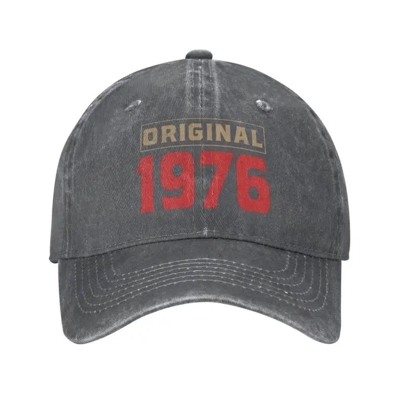 Custom Cotton Original Born In 1976 Quality Certified Birthday Gifts Baseball Cap for Men Women Adjustable Unisex Dad Hat Summer